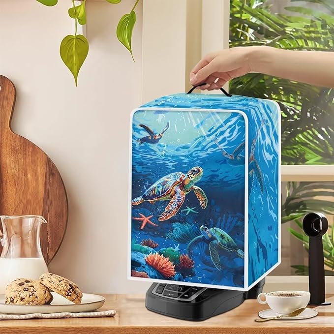 Mumeson Sea Turtle Coffee Maker Cover Universal Waterproof and Dustproof Cover - Image 3