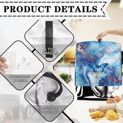 Blue Marble and Butterfly Mixer Covers Stand Mixer Dustproof Cover Compatible - Image 7