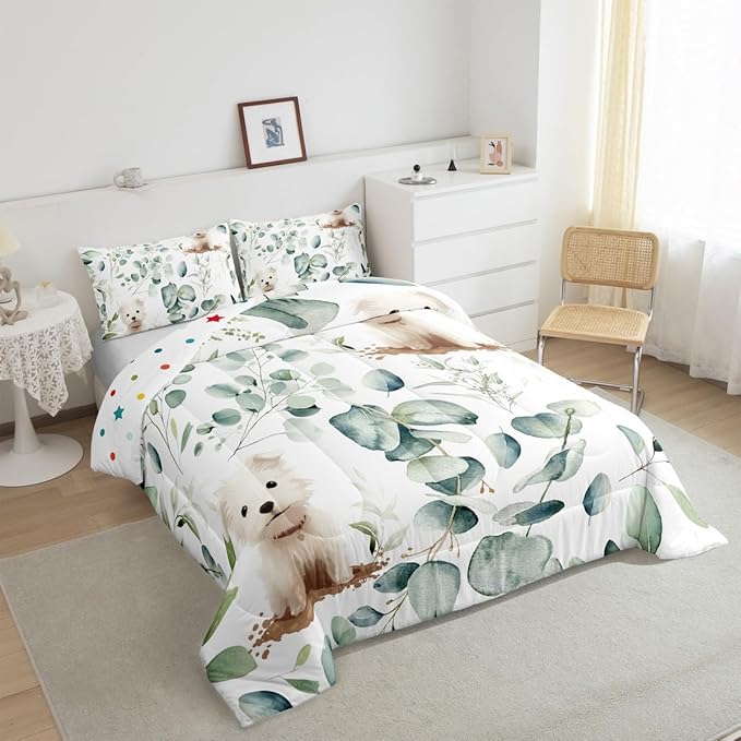 Erosebridal Cute Dog King Comforter Set - Image 5