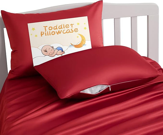 NTBAY Zippered Silk Satin Toddler Pillowcases by NTBAY