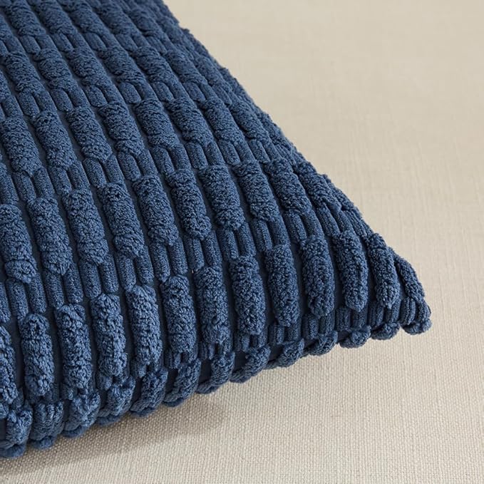 Fancy Homi 4 Packs Dusty Blue Decorative Throw Pillow Covers 16x24 Inch - Image 5