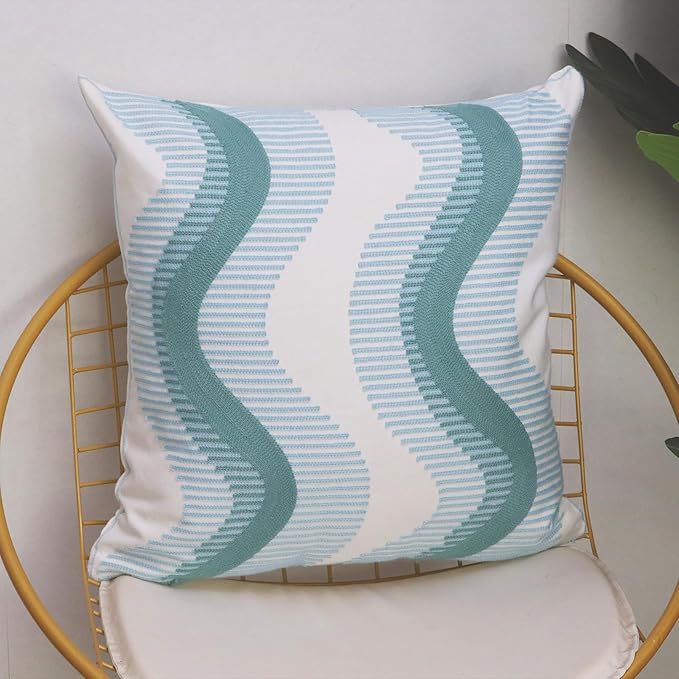1 PCS Embroidered Throw Pillow Cover Cotton Decorative Square Cushion Cases - Image 6