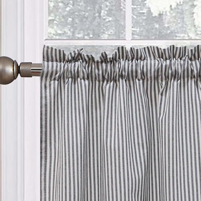 July Joy Cotton Tier Curtains 36 Inches Long Country Kitchen Curtains Rod Pocket - Image 2