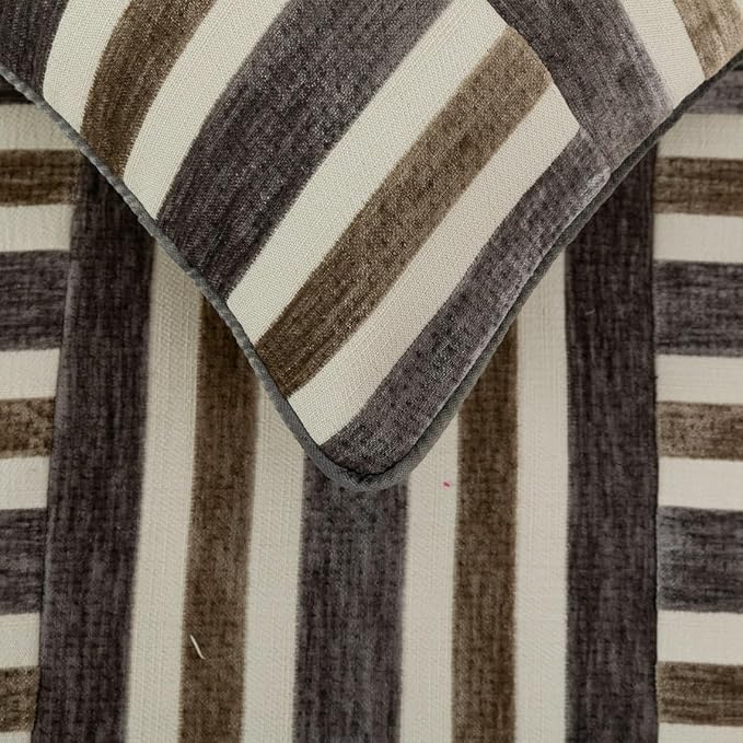 The HomeCentric King/Queen/Twin Beige & Grey Decorative Full 68"x18" Bed Runner - Image 3