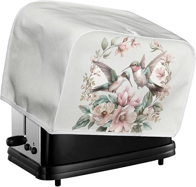 ZFRXIGN Flower Hummingbird Toaster Cover 4 Slice Toaster Dust Cover Small - Image 5