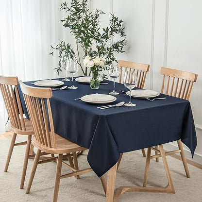 maxmill Slubby Texture Tablecloth Water Resistance Antiwrinkle Spillproof Soft by maxmill