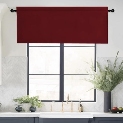 NICETOWN 4 Panels Red Kitchen Valances - Image 6