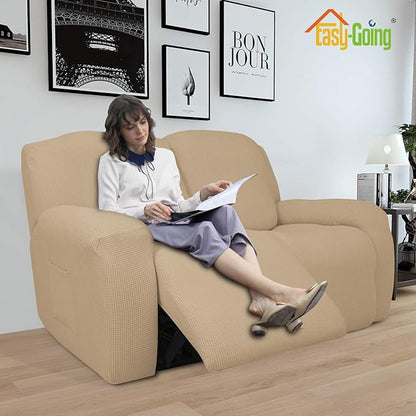 Easy-Going 6 Pieces Recliner Loveseat Stretch Sofa Slipcover Sofa Cover - Image 2