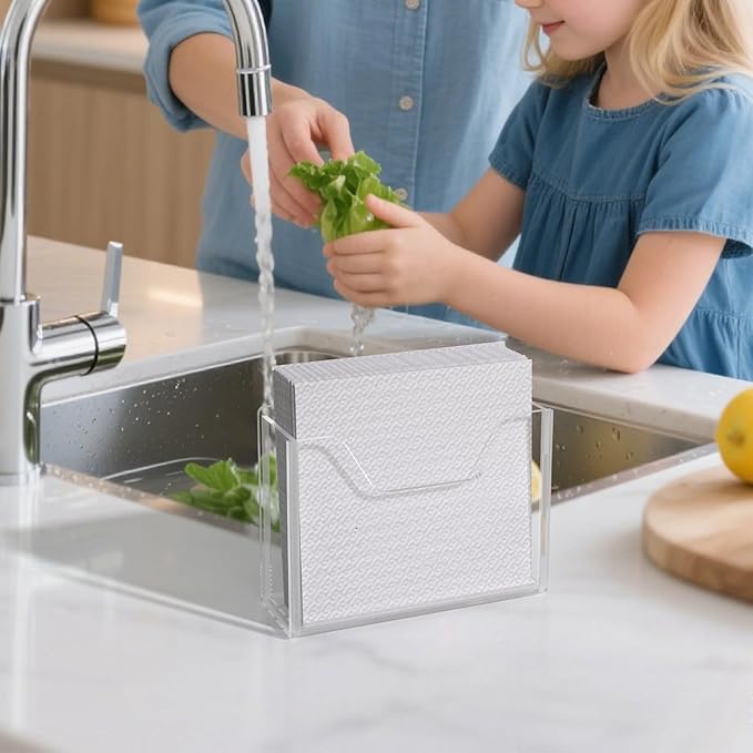 Napkin Holder, Vertical Rectangular Disposable Hand Towel Paper Waterproof - Image 4