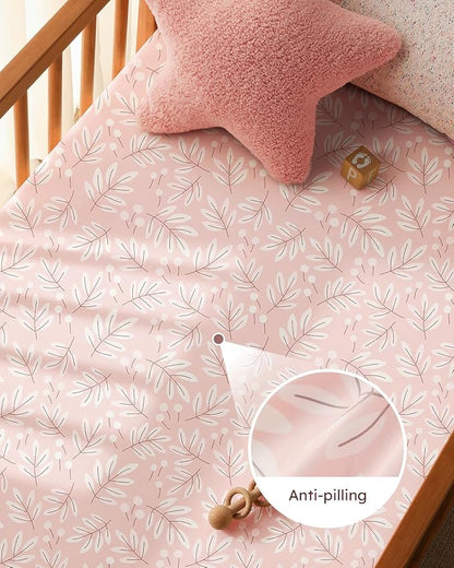 Pack and Play Sheets Fitted 3 Pack, Mini Crib Sheets - Image 4