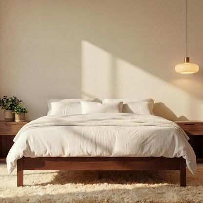 lifement queen bed frame signature wood platform, noise, main product view
