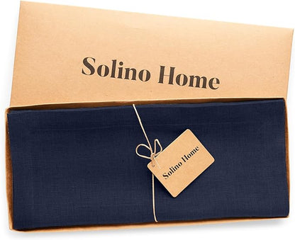 Solino Home Linen Navy Blue Table Runner 48 Inches - Image 5