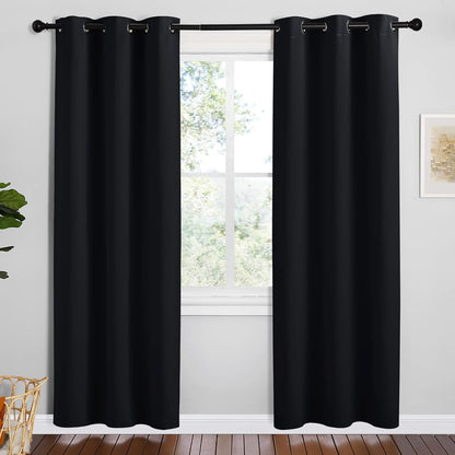 nicetown bathroom blackout thermal curtains, 2 panels, 42, main product view