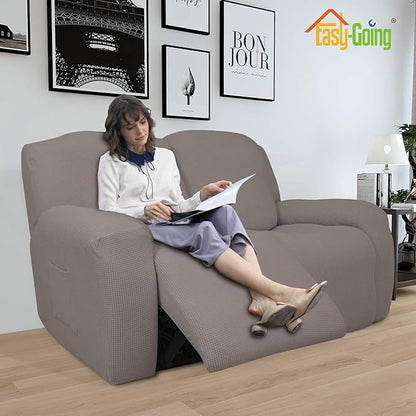 Easy-Going 6 Pieces Recliner Loveseat Stretch Sofa Slipcover Sofa Cover - Image 2