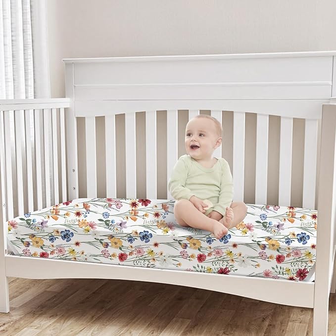 Bimocosy Crib Sheets 4 Pack, Baby Crib Sheets Fitted - Image 7