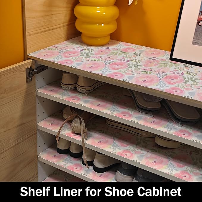 Peach Peony Shelf and Drawer Liner 12IN x 20FT, Non-Adhesive and Strong - Image 9