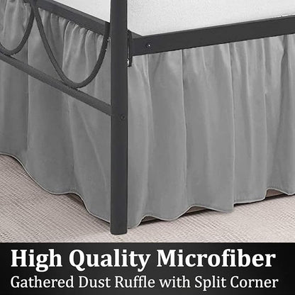 SKY BEDDINGS - Queen Size Ruffled Bed Skirt - 16 Inch Drop Dust Ruffle Bed - Image 4