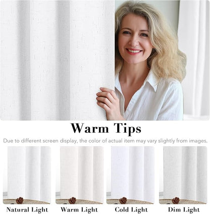 H.VERSAILTEX Linen Blackout Curtains Durable Thick Textured Linen Look 100% - Image 6