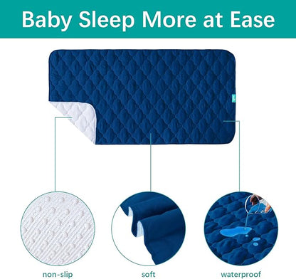 Waterproof Crib Mattress Protector Pad Cover 28" x 52", Anti Slip & Absorbent - Image 2