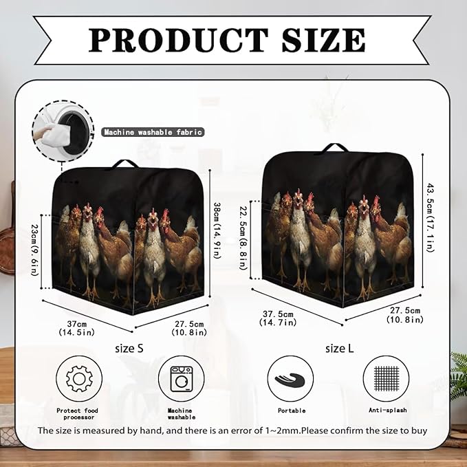 Funny Rooster 3D Print Stand Mixer Covers Kitchen Aid Mixer Cover Mixer Dust - Image 6