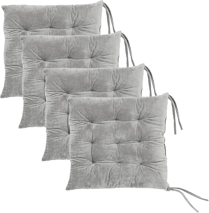 Set of 4 Square Chair Pads Indoor Seat Cushions Pillows by MissSoul