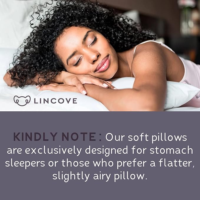 Lincove Signature 100% Natural Canadian White Down Luxury Sleeping Pillow - Image 4