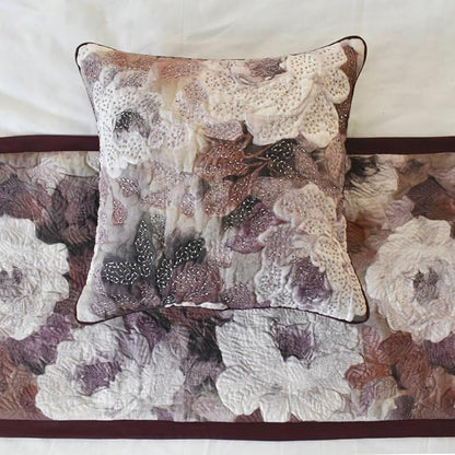 The HomeCentric King/Queen/Twin Purple Decorative King 90"x18" Bed Runner - Image 3