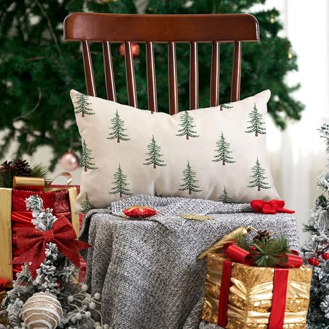 DFXSZ Christmas Pillow Covers 12x20 inch Set of 2 Christmas Tree Decorative - Image 4