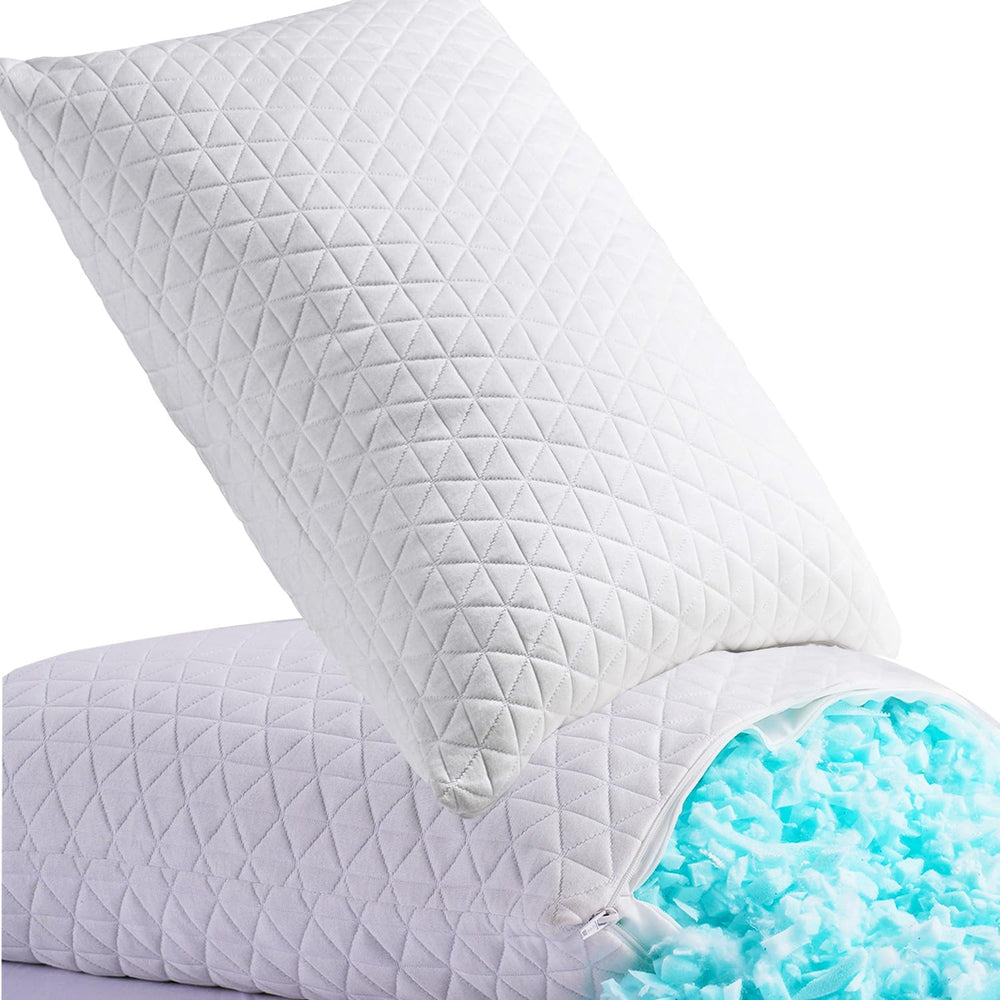 Memory Foam Pillows for Side Sleepers,Firm Bed Pillows Queen Size Set of 2