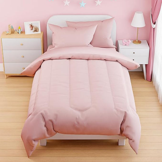 SANDJEST Pink Duvet Cover Sets Twin Size by SANDJEST