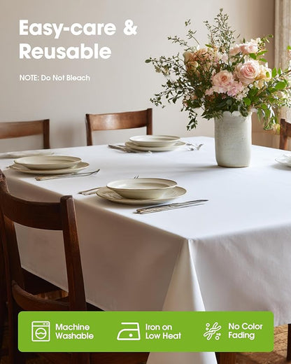 Pureegg Rectangle Table Cloth 60" x 84" – 8 Packs, Durable Polyester Tablecloth - Image 7