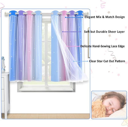 Kinryb Christmas Rainbow Curtains - Image 3
