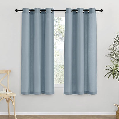 NICETOWN Thick Linen Blend Curtains Flax Textured by NICETOWN