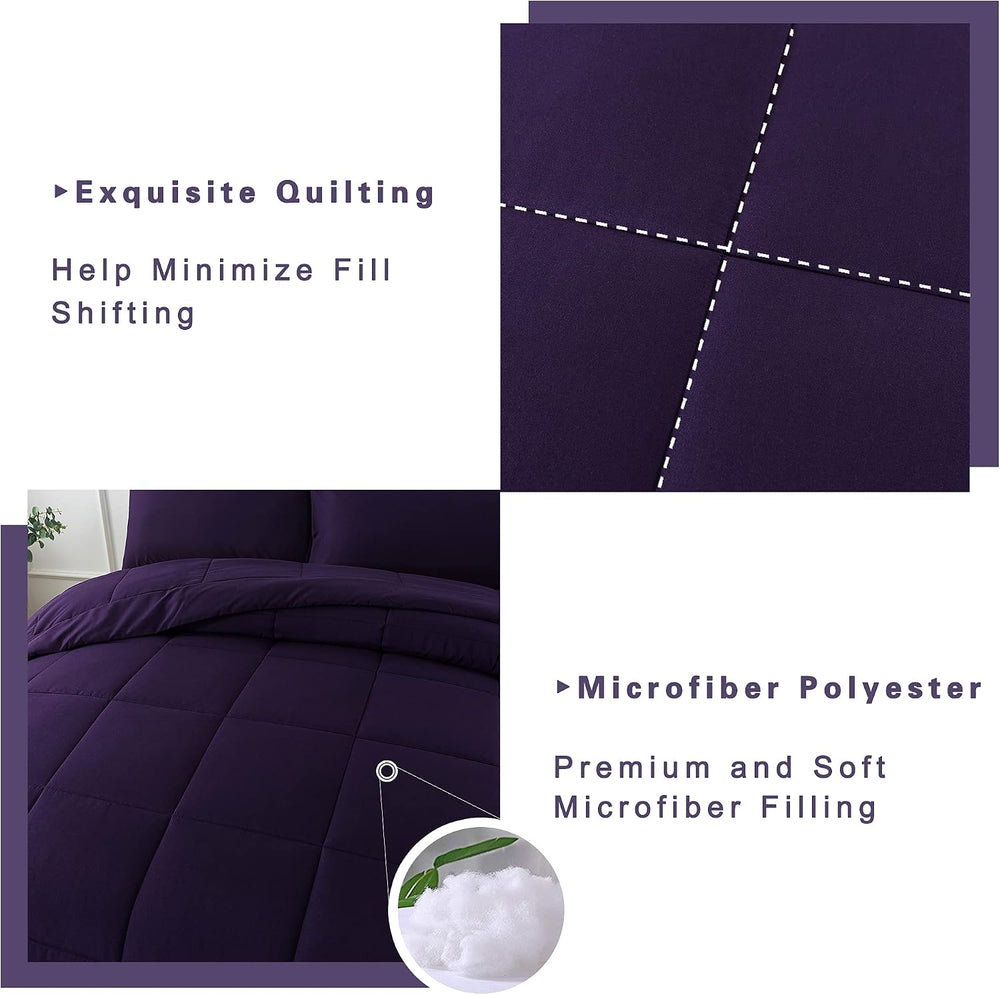 DOWNCOOL King Size Comforter Set -All Season Bedding Comforters Sets with 2 P...