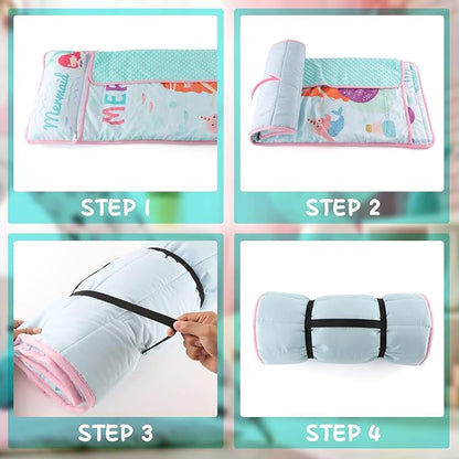 TANOSHII® Toddler Nap Mat with Pillow and Blanket, Portable Kids Sleeping Mats - Image 6