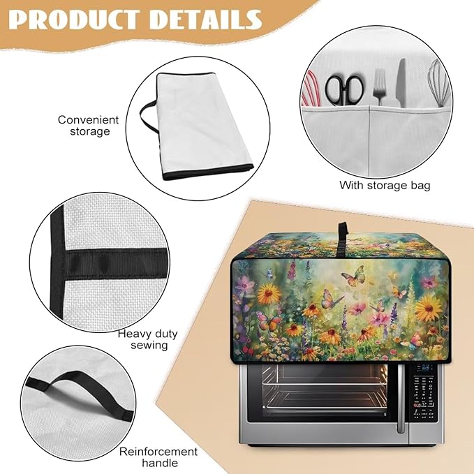 Microwave Oven Dust Cover with Storage Bags Waterproof Microwave Oven Grill - Image 6