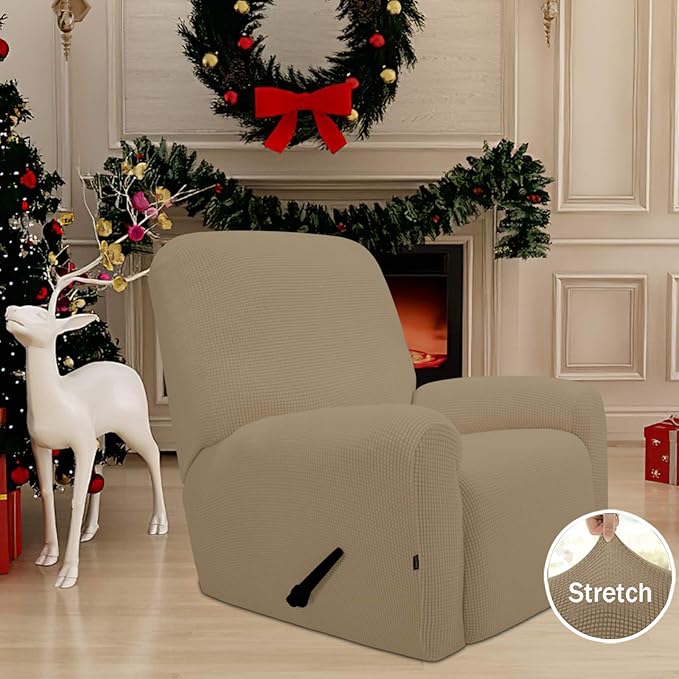 Easy-Going Recliner Stretch Sofa Slipcover Sofa Cover 4-Pieces Furniture - Image 2