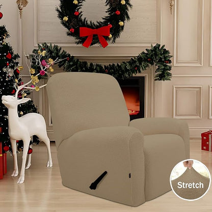 Easy-Going Recliner Stretch Sofa Slipcover Sofa Cover 4-Pieces Furniture - Image 2