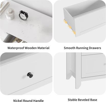 garveehome white 6 drawer dresser for bedroom, view 9