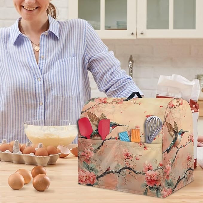 Hummingbird with Flower Mixer Covers Washable Stand Mixer Dust Cover Fit - Image 5