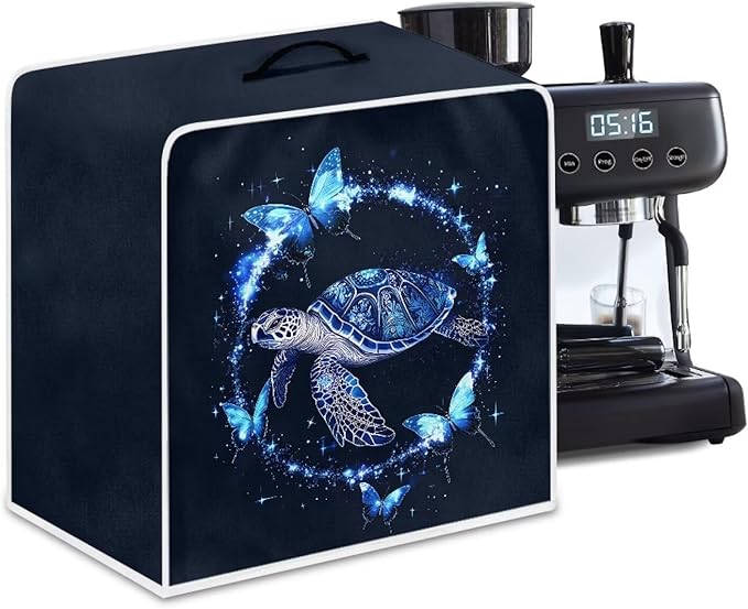 Mumeson Sea Turtle Butterfly Coffee Maker Cover, Home Kitchen Appliance - Image 6