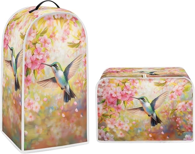 Hummingbird Dust Cover for Coffee Maker Flowers Kitchen Blender Cover Bread by Pointodoor