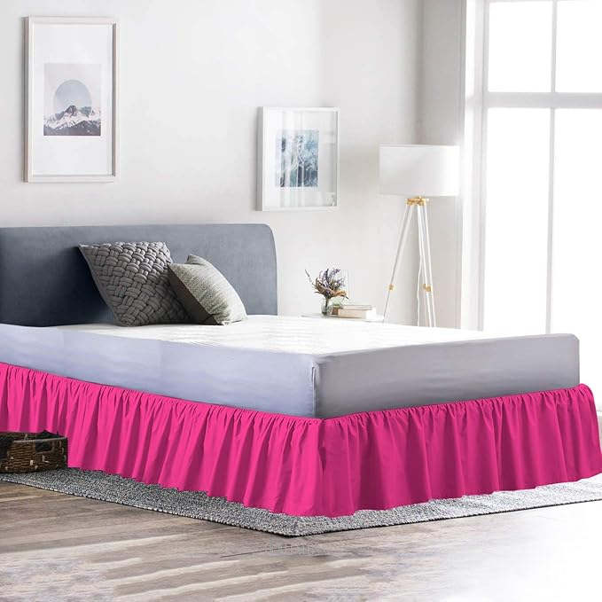 Bed Skirt - Ruffled Bed Skirt 12 Inch Drop Dust Ruffle - Dust Ruffle Bedskirt - Image 2