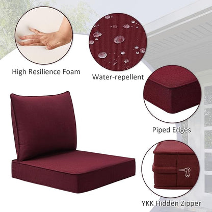 Sunbrella Outdoor Patio Chair Cushions Set, Water-Repellent, Fade Resistant - Image 4