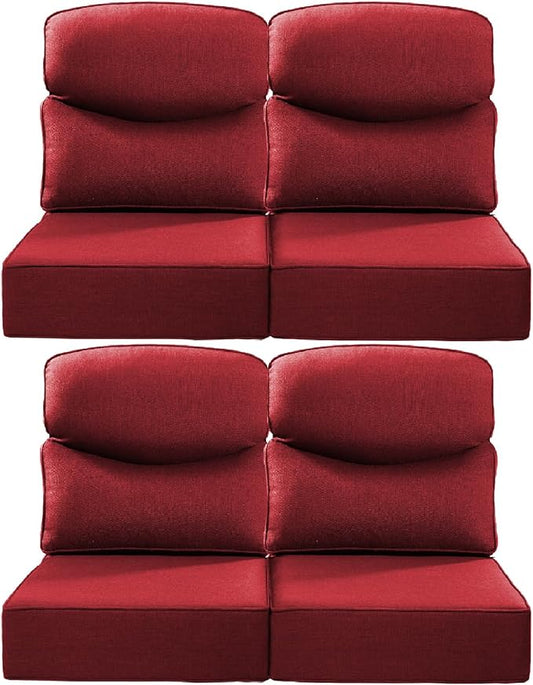 Luxury 24x24x6 Inch Smile Patio Dining Chair Cushions Set of 4 by ACTREST