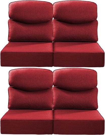Luxury 22x24/22x25 6-Inch Smile Patio Dining Chair Cushions Set of 4 by ACTREST