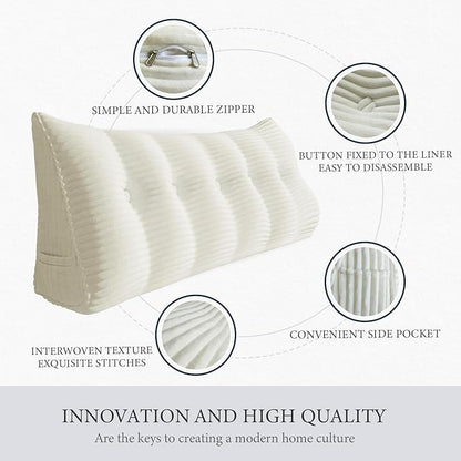 14 lbs Thickened King Wedge Pillow Headboard Body Positioner Triangular Reading - Image 3