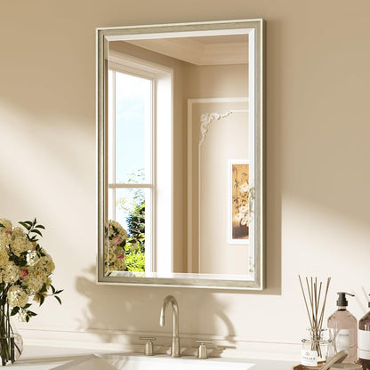 keonjinn brushed nickel bathroom mirrors for over sink, main product view