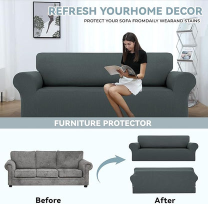 LURKA Stretch Sofa Slipcovers 1 Piece Couch Covers - Image 3
