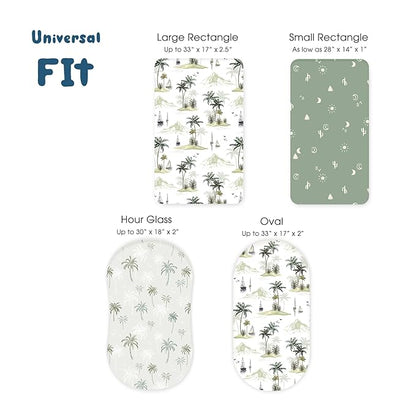 GRSSDER Stretchy Ultra Soft Fitted Bassinet Sheets 3 Pack, Universal Fit - Image 6